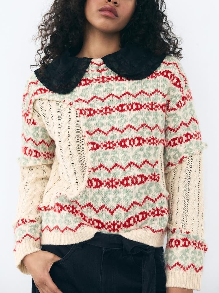 Jacquard Knit Sweater