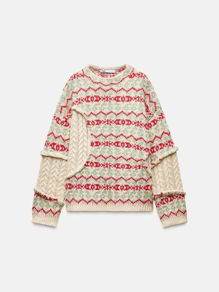 Jacquard Knit Sweater