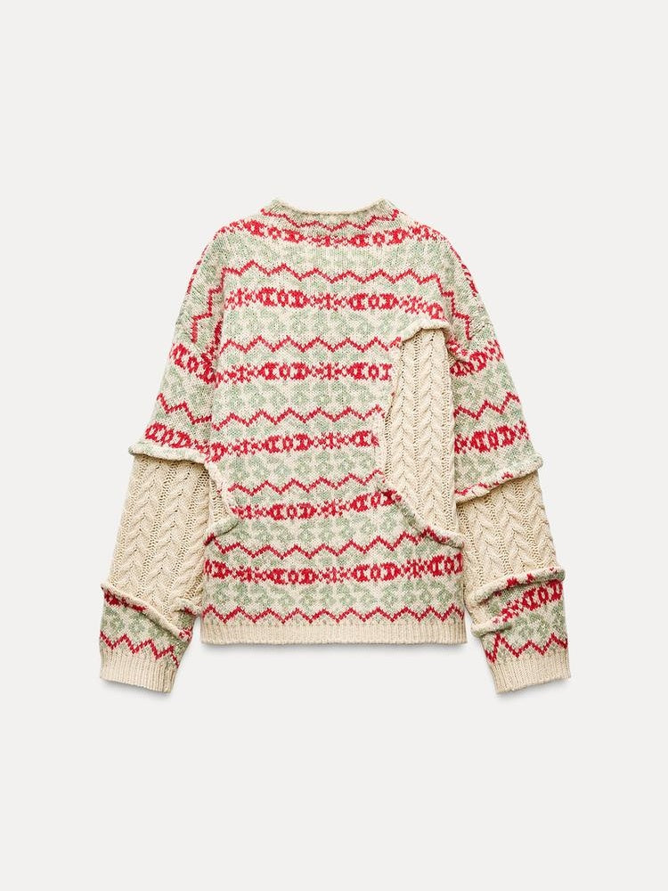 Jacquard Knit Sweater