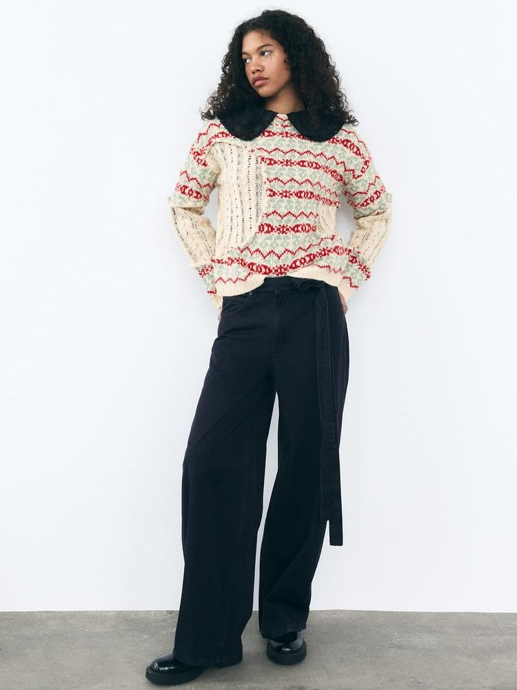 Jacquard Knit Sweater