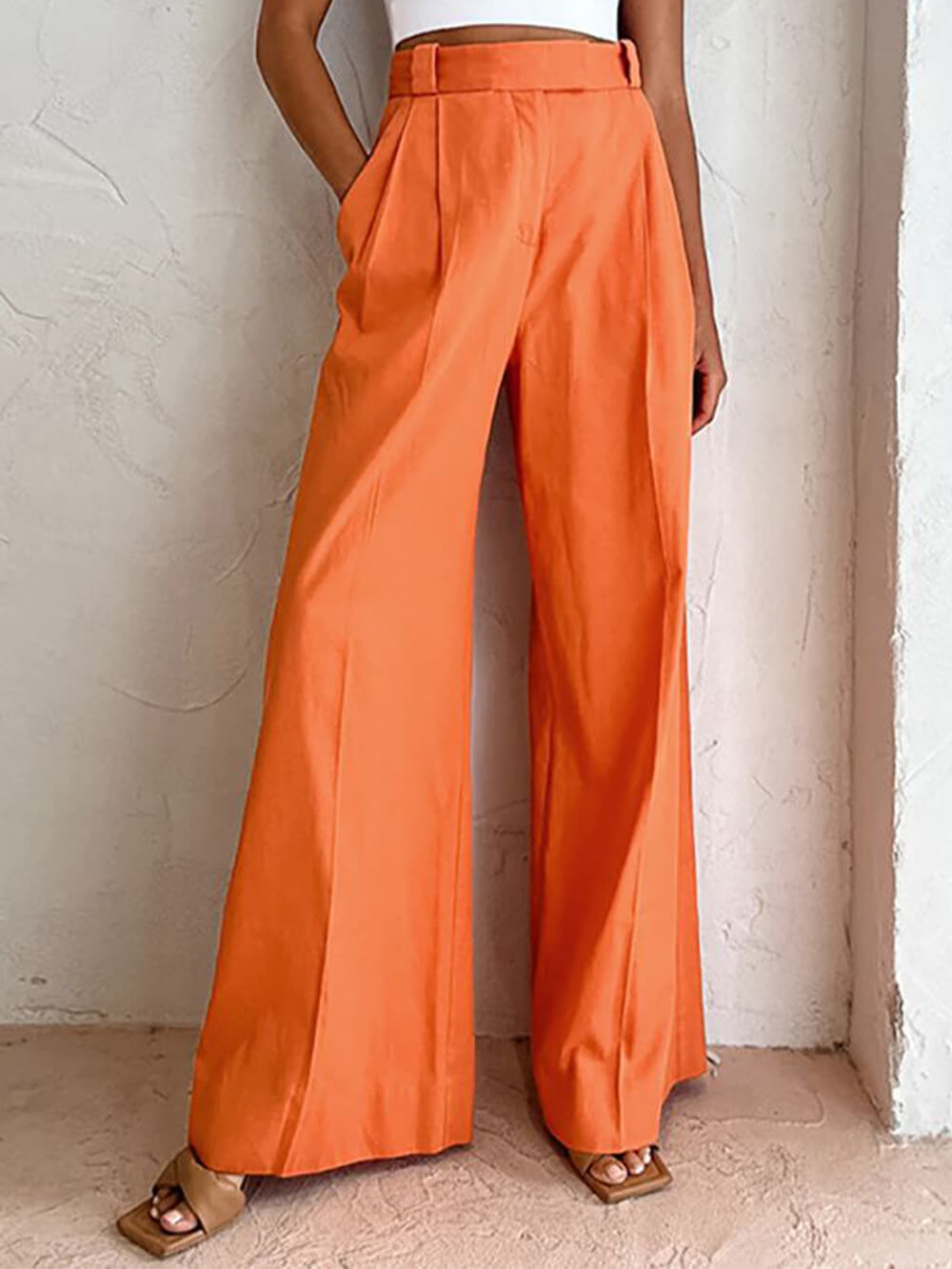 High Waist Wide Leg Loose Trousers