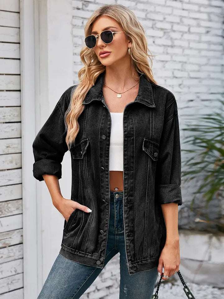 Women’s Fall Loose-Fit Denim Jacket