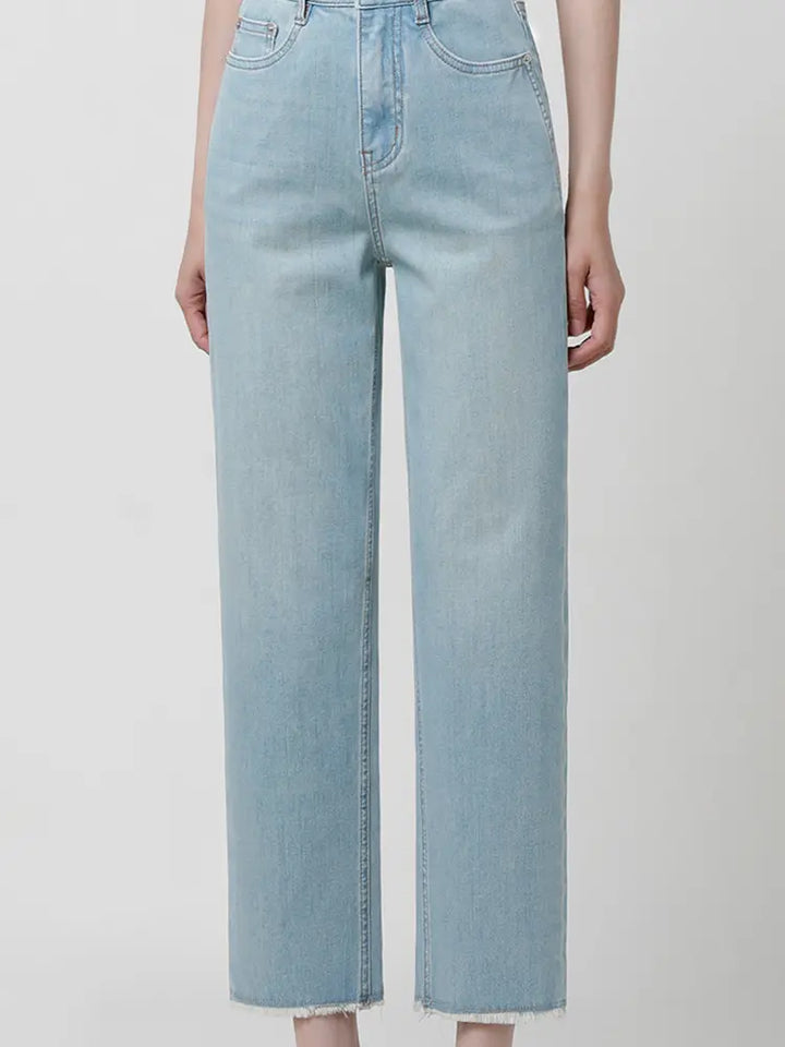 Light Blue Slim Straight Jeans