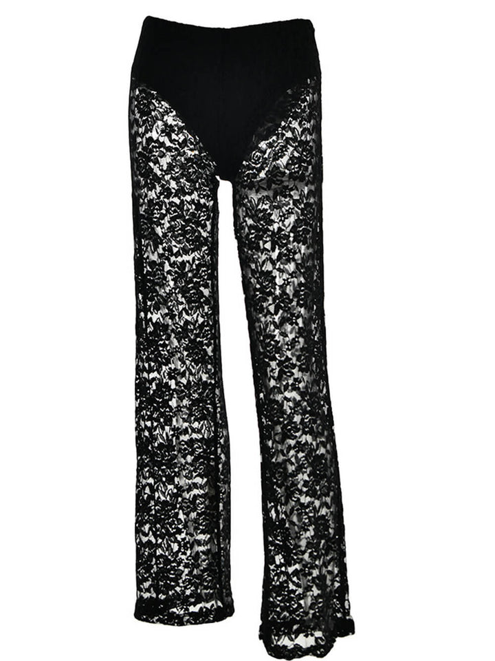 Lace High-Length Straight Pants