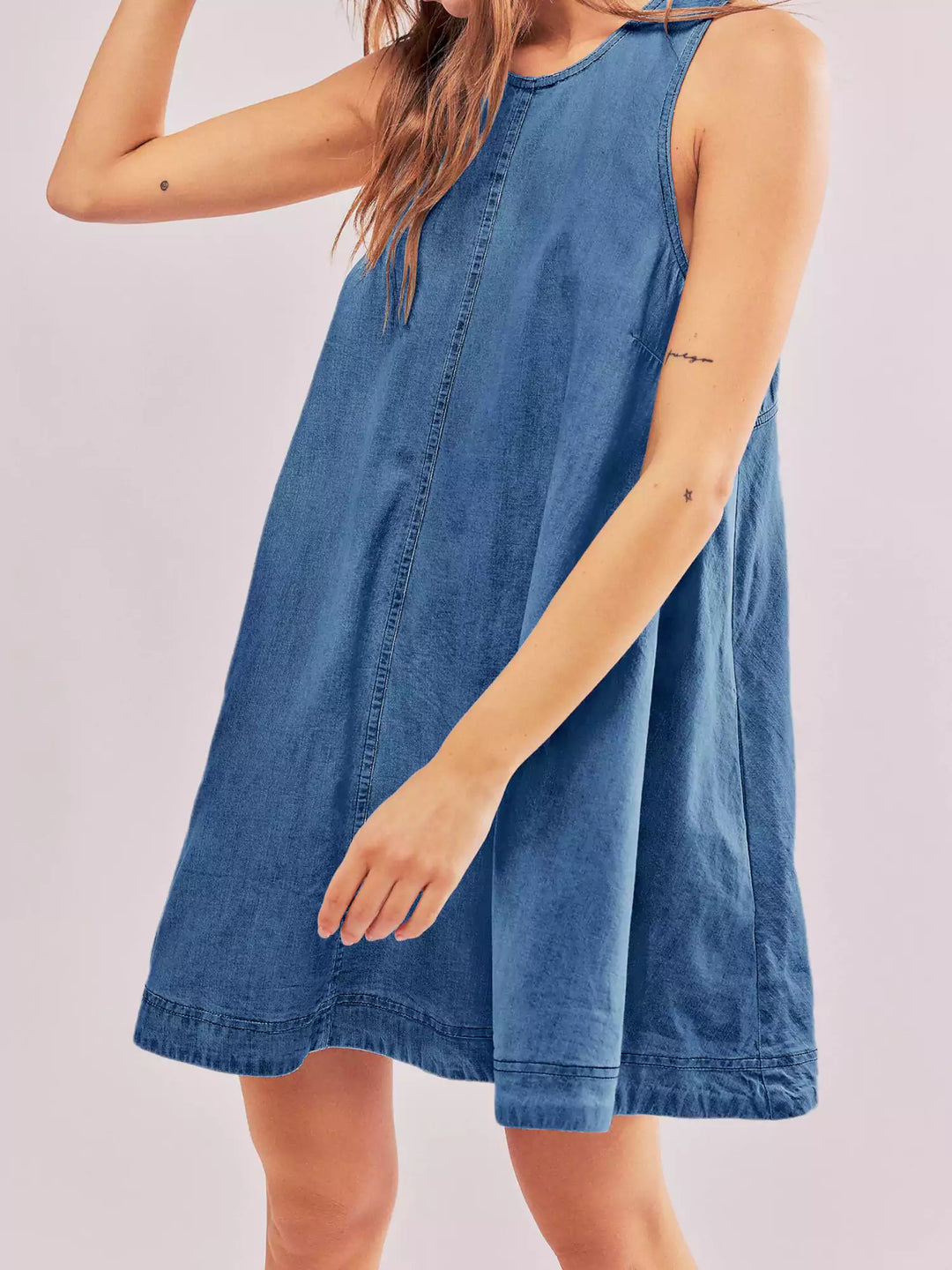 Sunset Stroll Denim Mini Dress