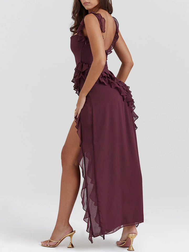 Mulberry Ruffle Maxi Dress