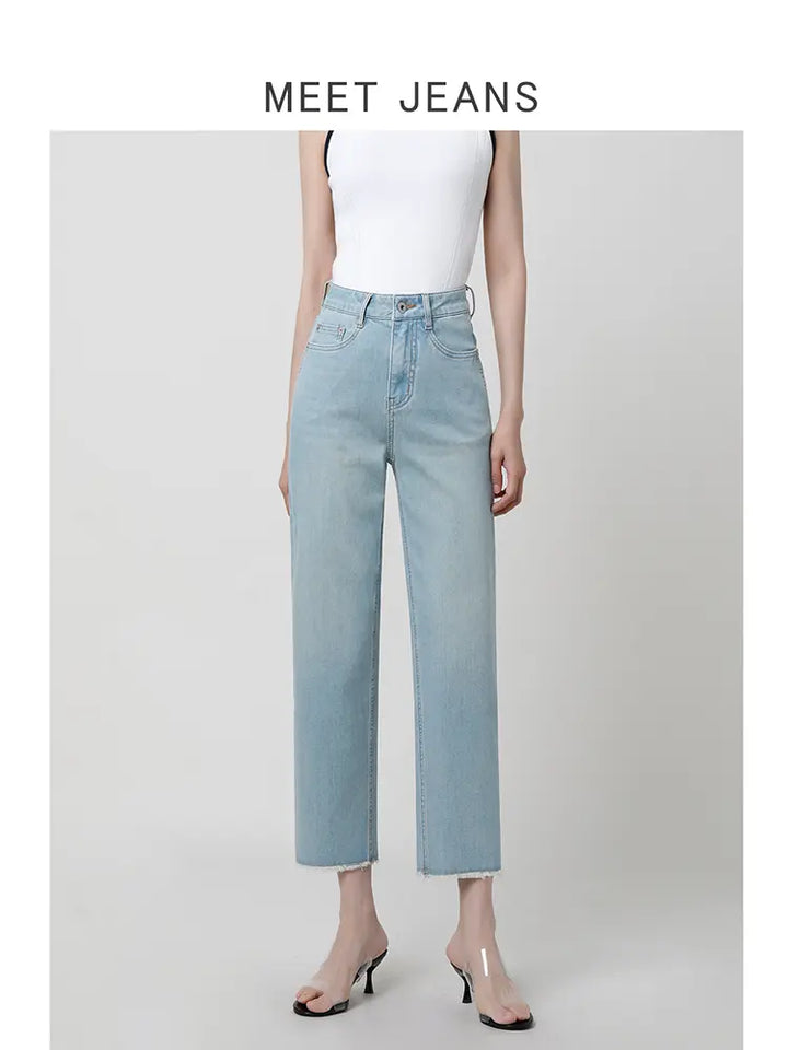 Light Blue Slim Straight Jeans