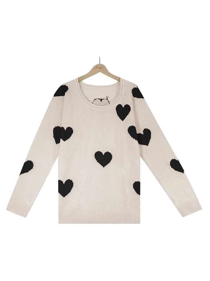 Valentine's Day V-Neck Knit Sweater