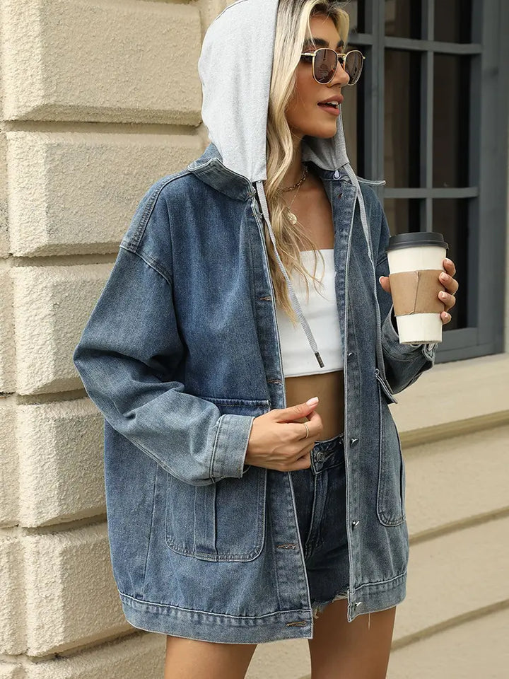 Hooded Casual Denim Jacket