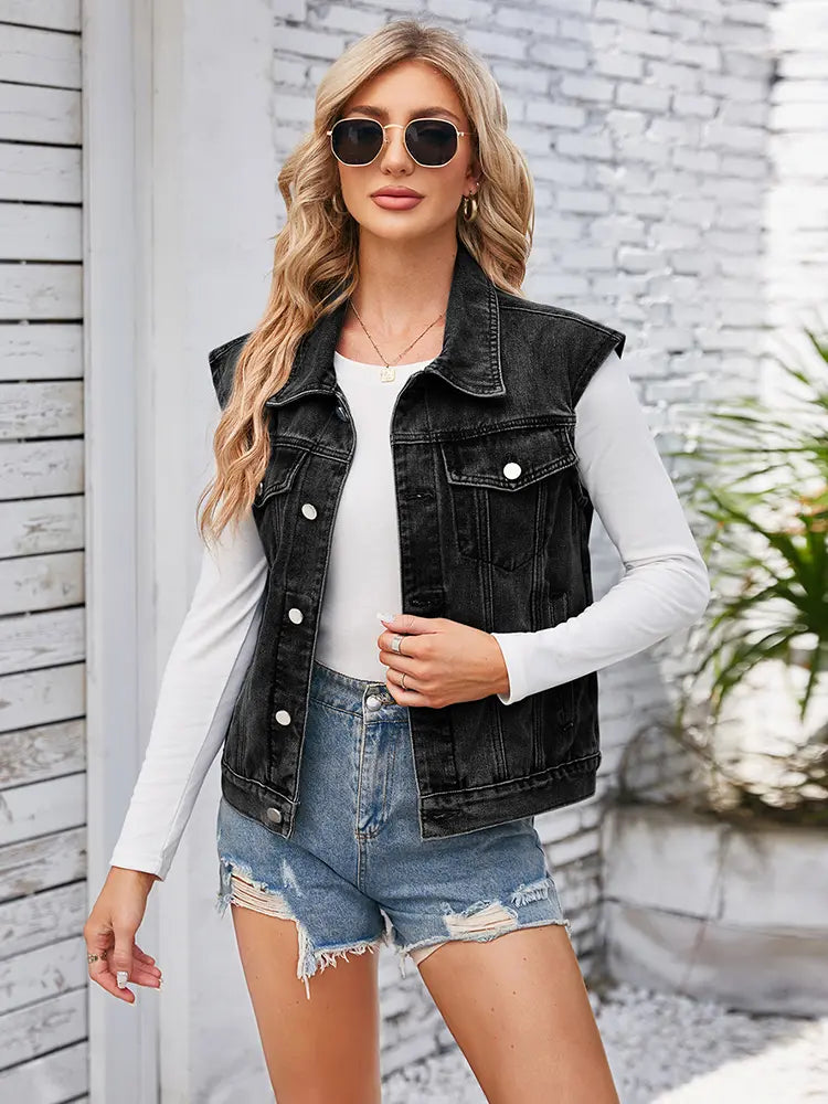 Washed Classic Denim Vest