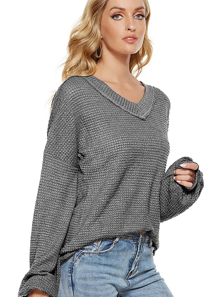 Trendy Oversized V-Neck Knit