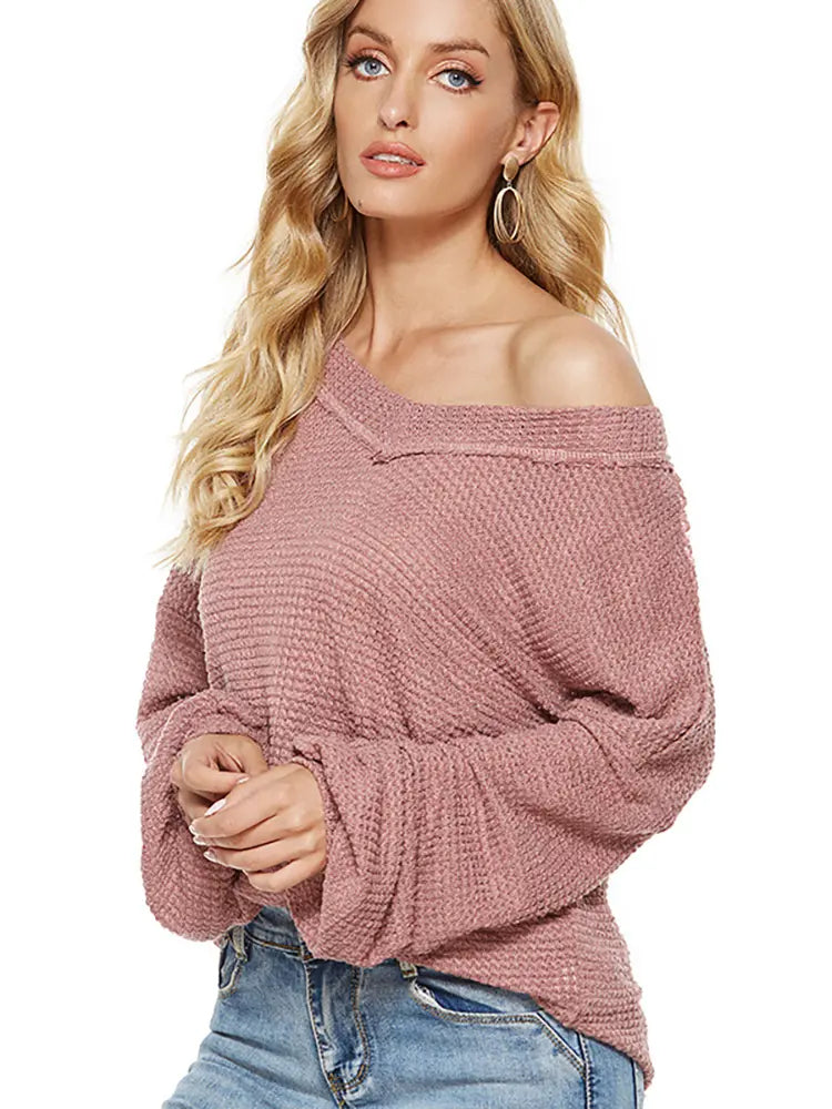 Trendy Oversized V-Neck Knit