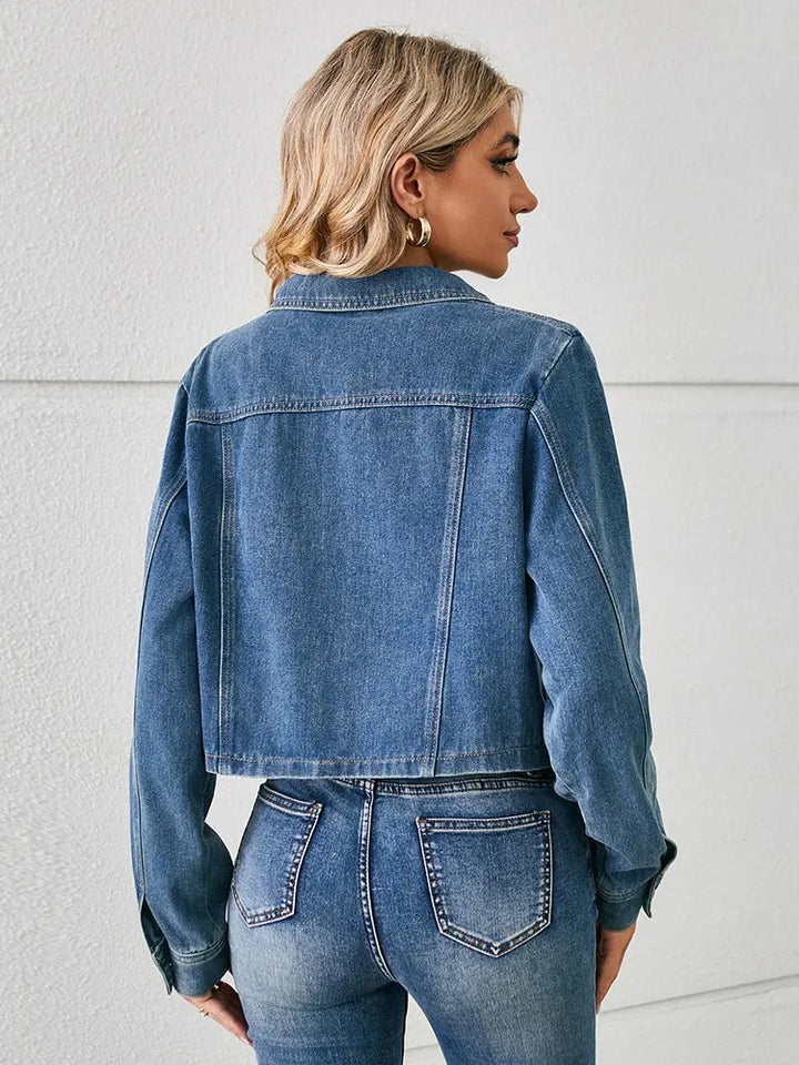 American Style Cropped Denim Jacket