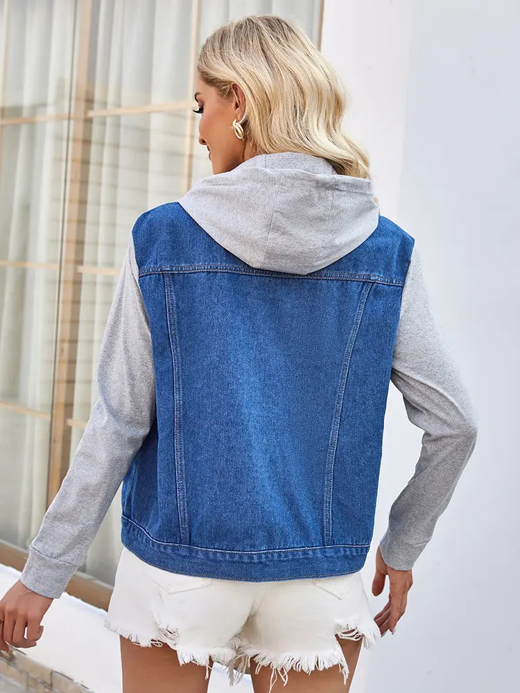 Spring Summer Hooded Denim Jacket