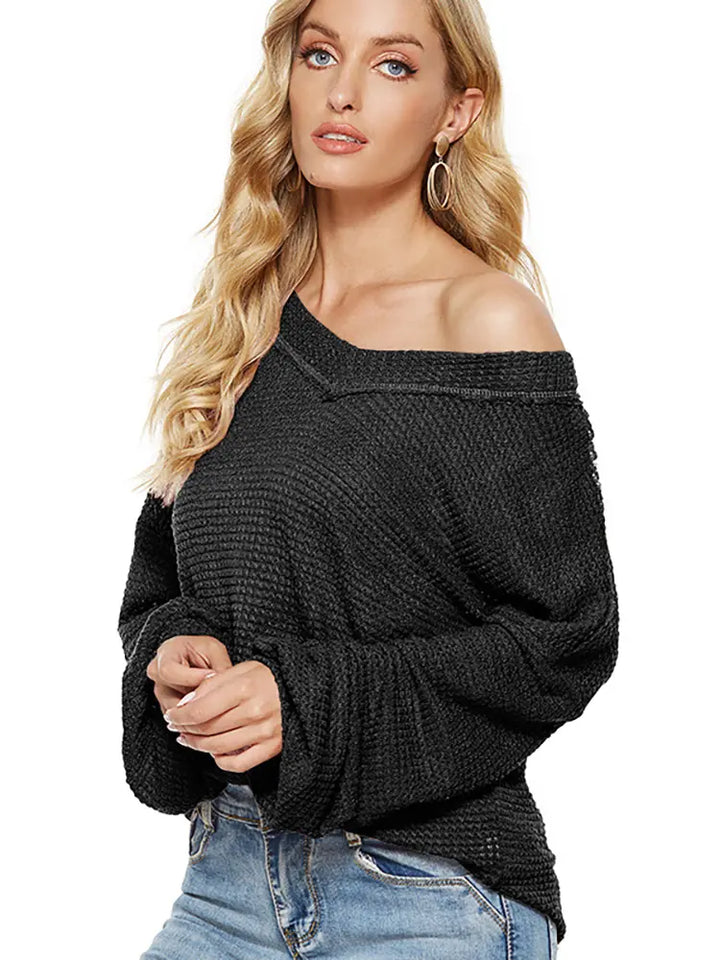 Trendy Oversized V-Neck Knit