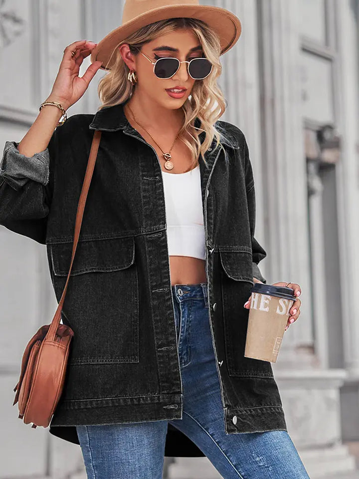 Versatile Vintage Loose-Fit Denim Jacket