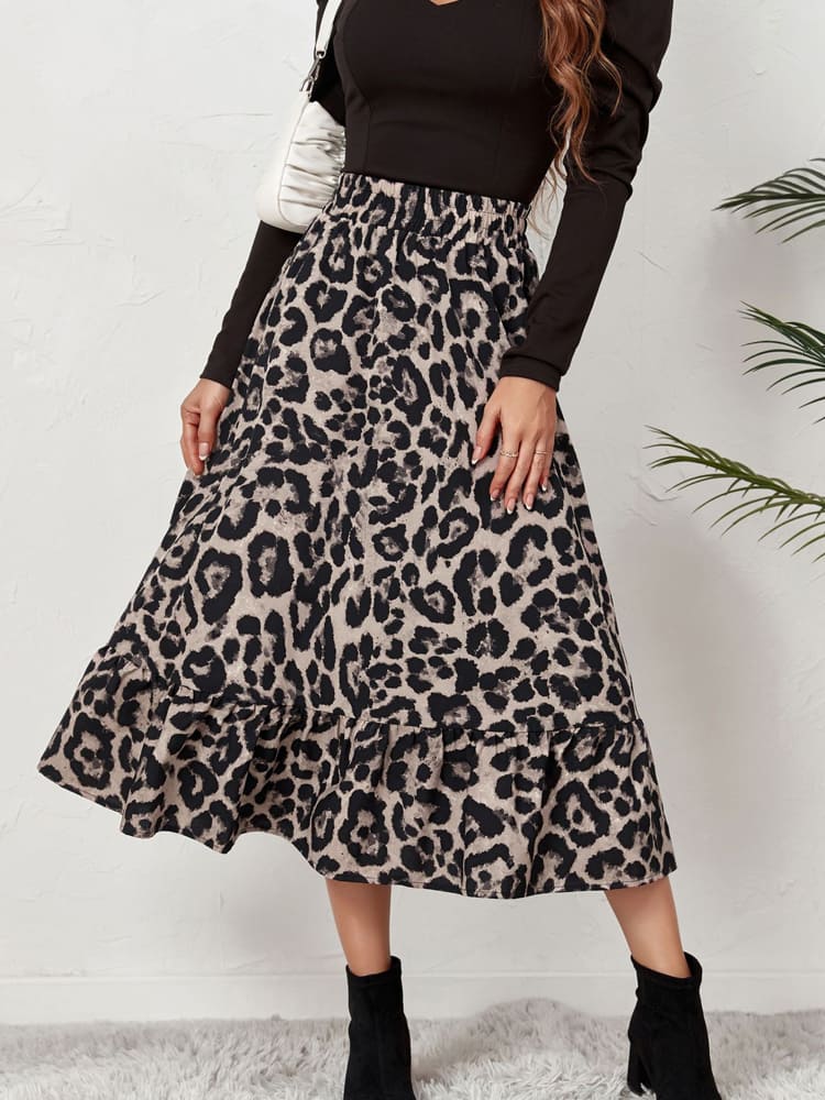 Sexy Leopard Print High Waist Skirt