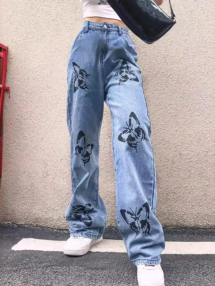 Printed Slim Fit Jeans