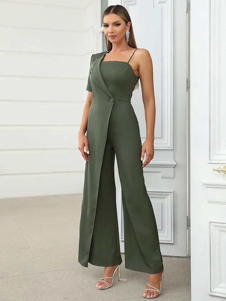 Sexy Strapless Backless Wide-Leg Jumpsuit