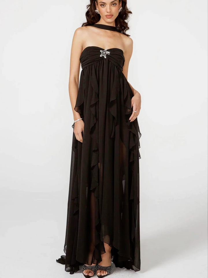 Twilight Cascade Asymmetrical Gown