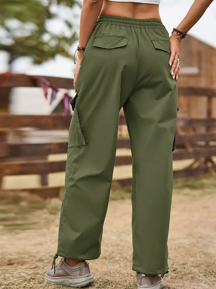 Street Style Drawstring Jogger Cargo Pants