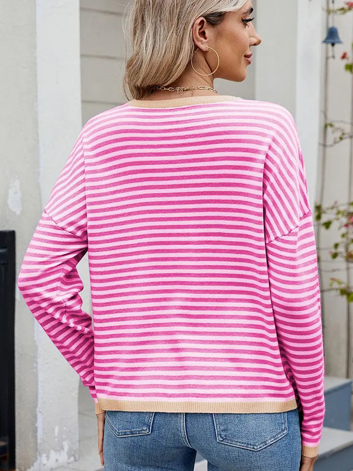 Women’s Color Block Striped Sweater