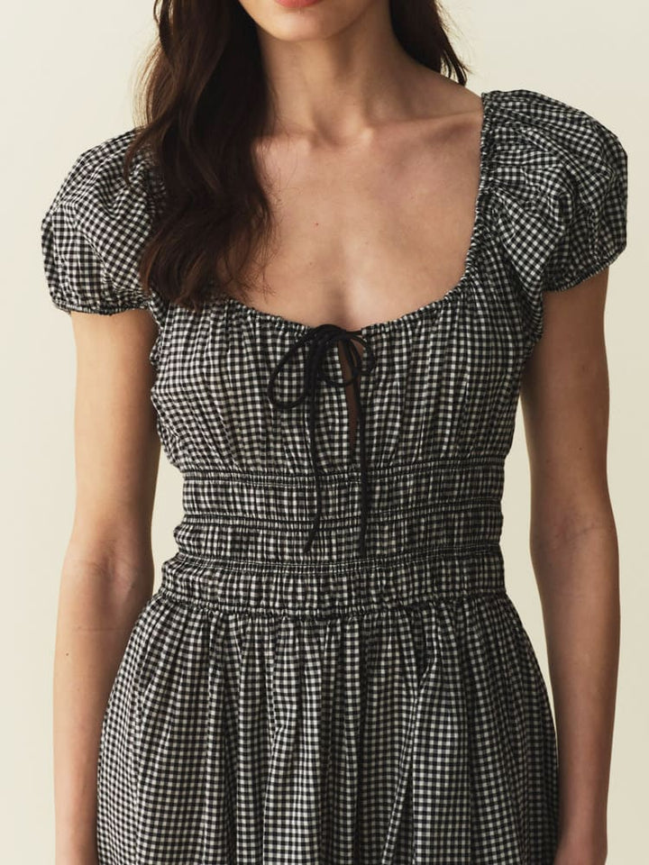 Quinn Dress-Black & White Checkered