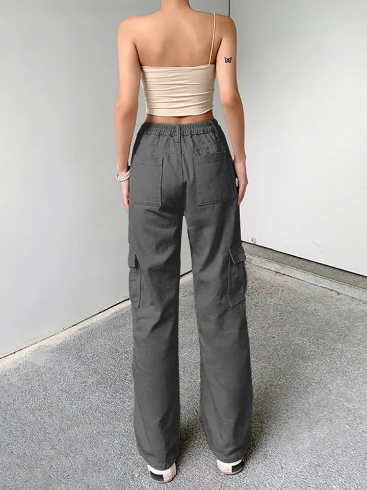 Versatile Elastic Denim Work Pants