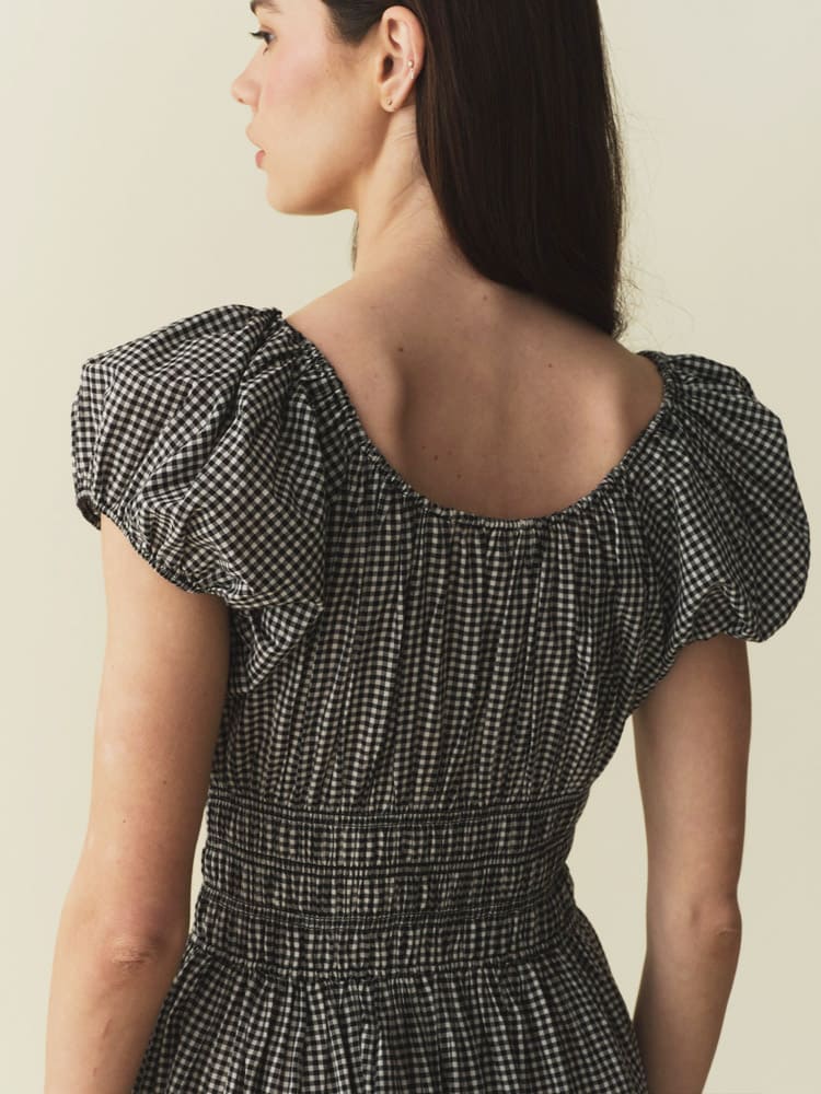 Quinn Dress-Black & White Checkered