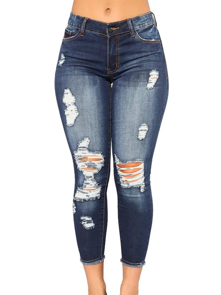 High-Waisted Stretch Skinny Jeans