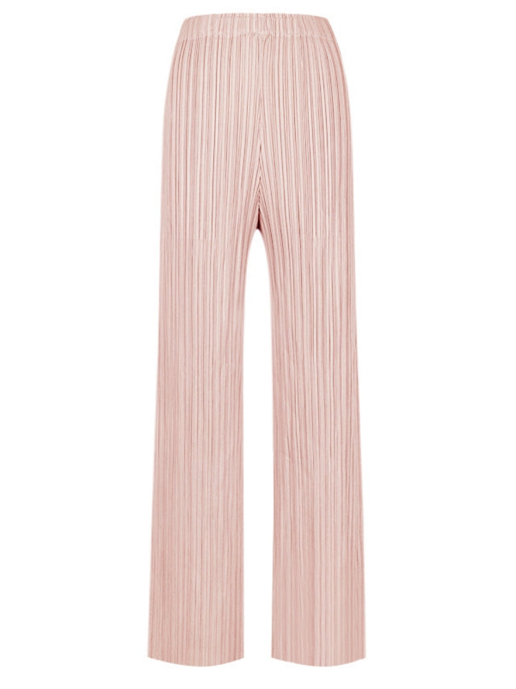 Women's Casual Wide-Leg Pleated Pants