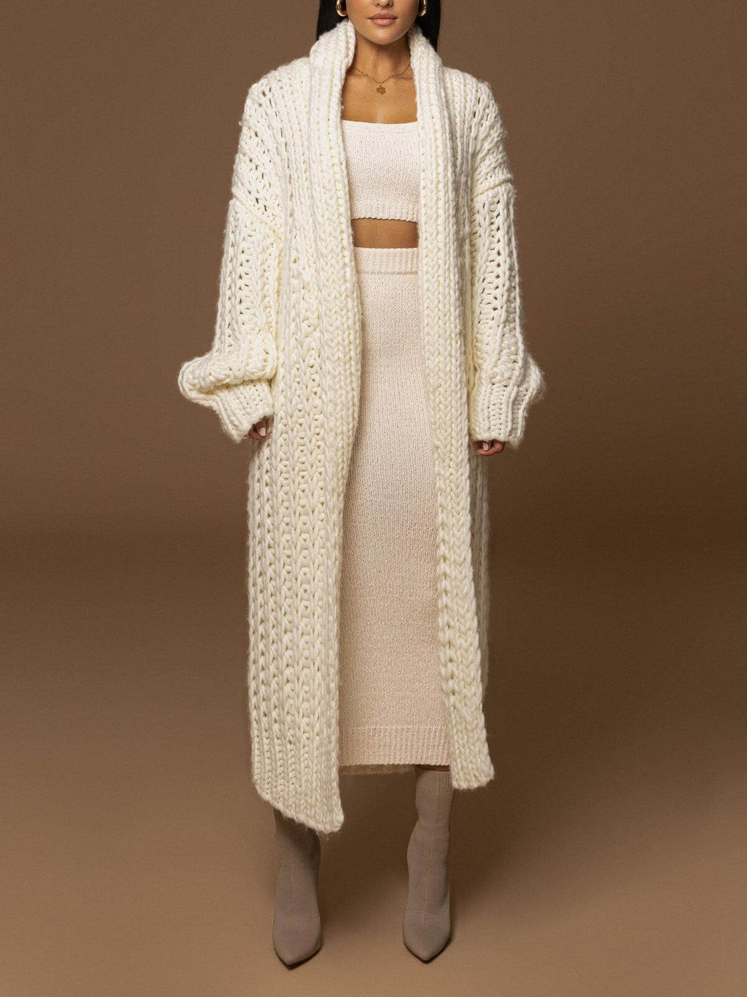 Ivory Hold Me Close Shawl Collar Cardigan