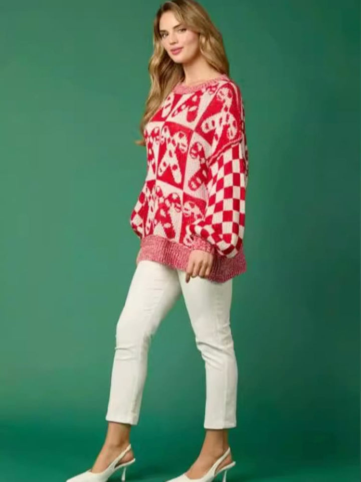 Candy Cane Christmas Knit Sweater