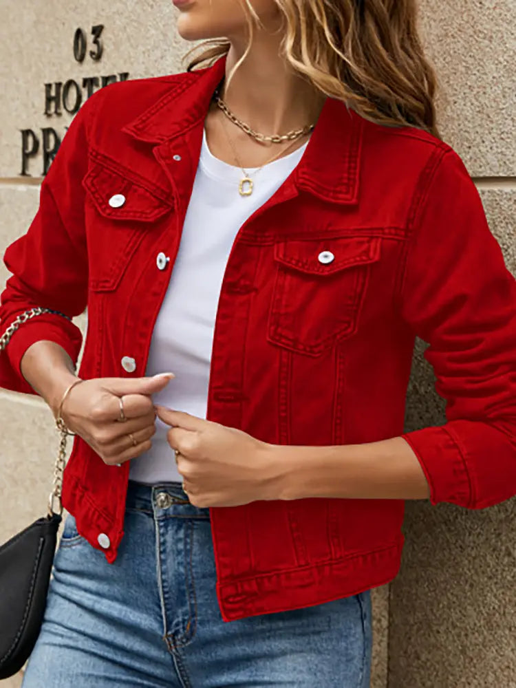 Stylish Slim Denim Jacket