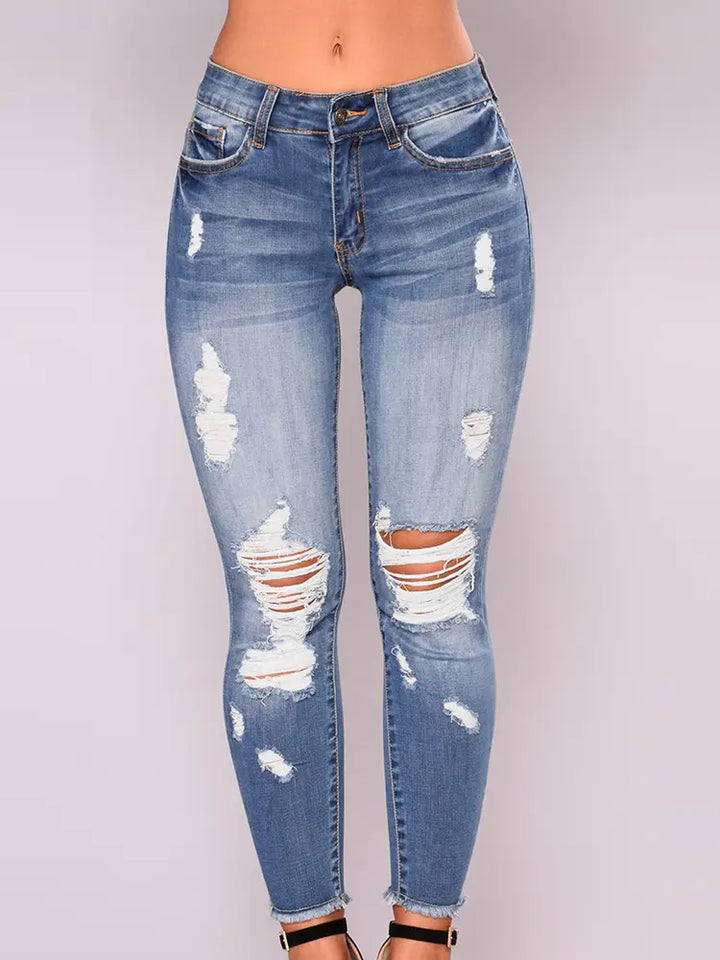 High-Waisted Stretch Skinny Jeans