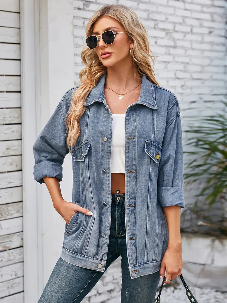 Women’s Fall Loose-Fit Denim Jacket