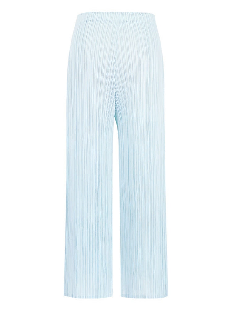 Women's Casual Wide-Leg Pleated Pants