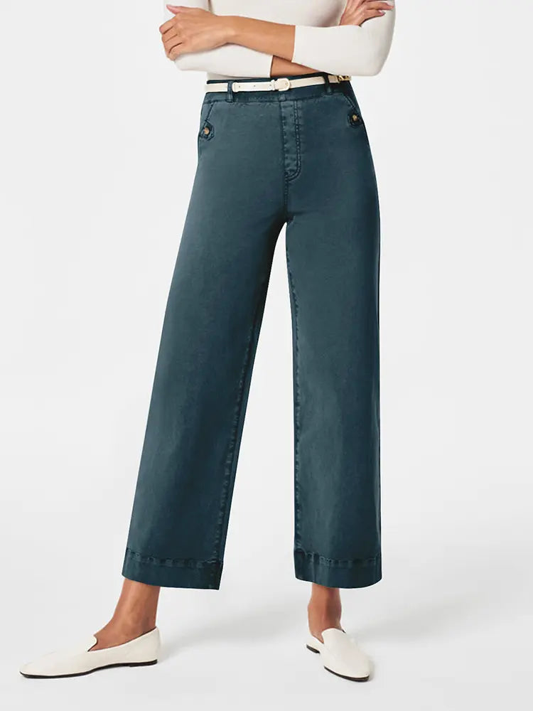 Stretch Wide-Leg Denim