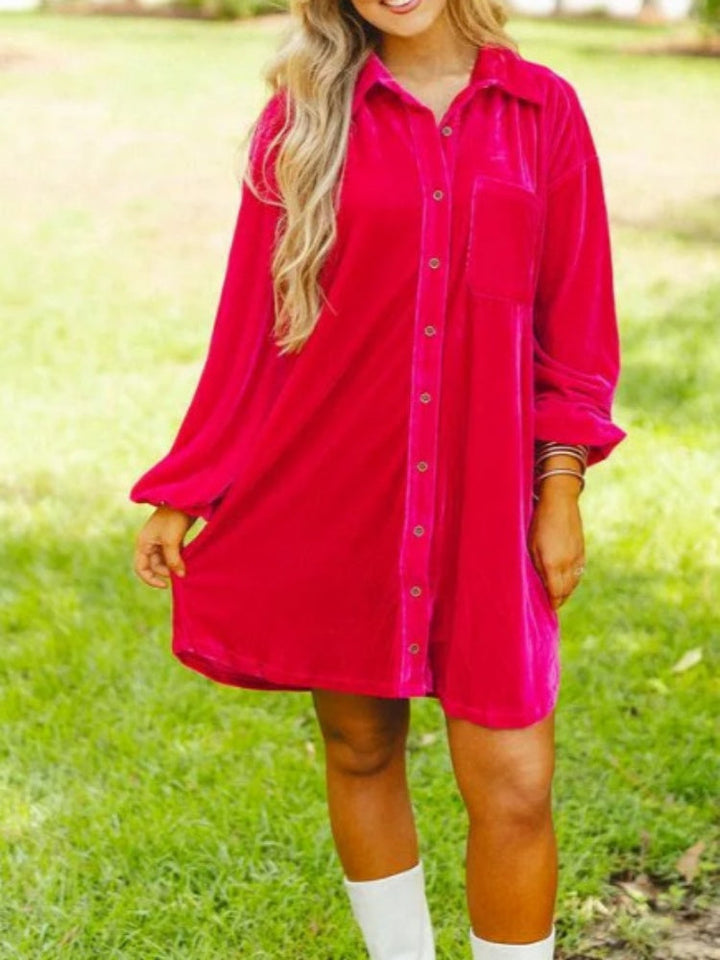 Casual Loose Shirt Dress