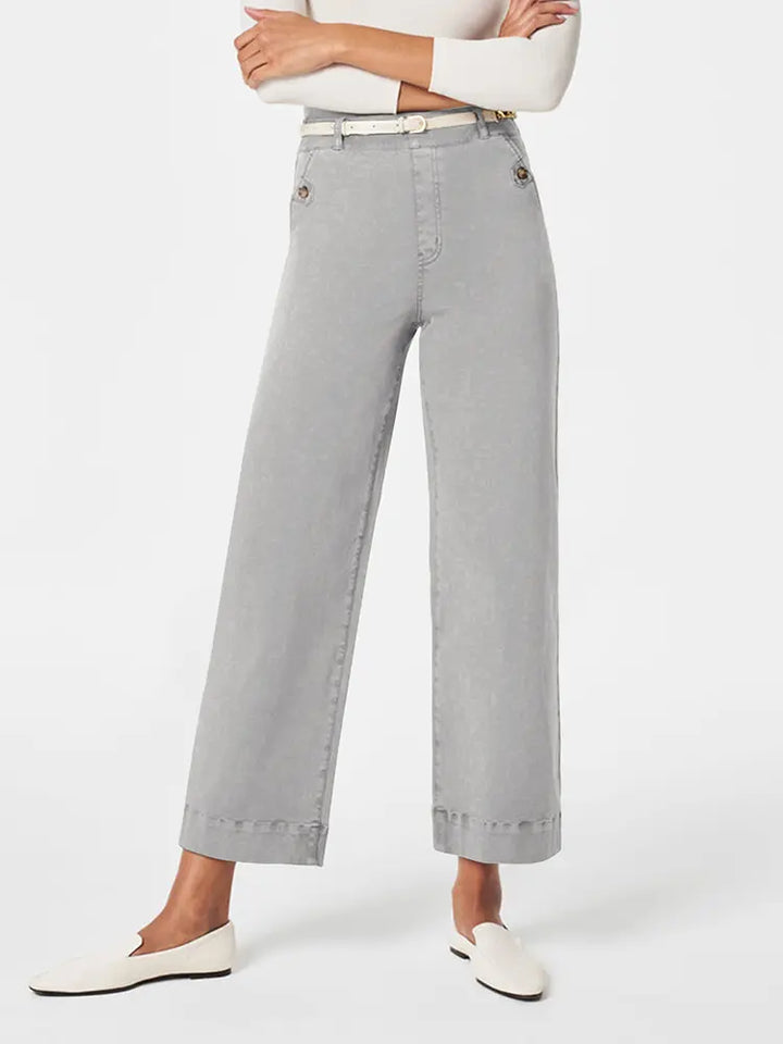 Stretch Wide-Leg Denim