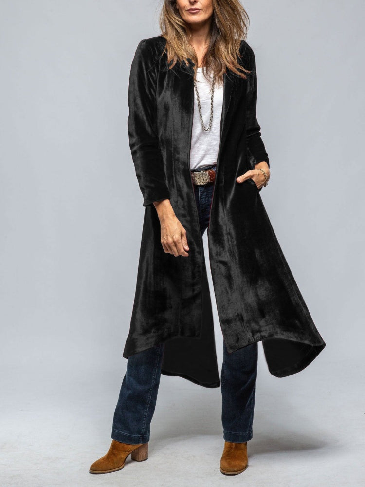 Long Cardigan Trench Coat