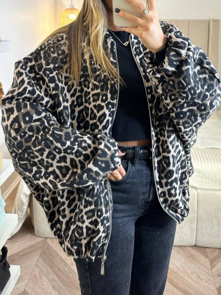 Animal Print Casual Jacket