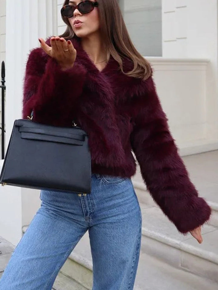 Faux Fur Collar Jacket