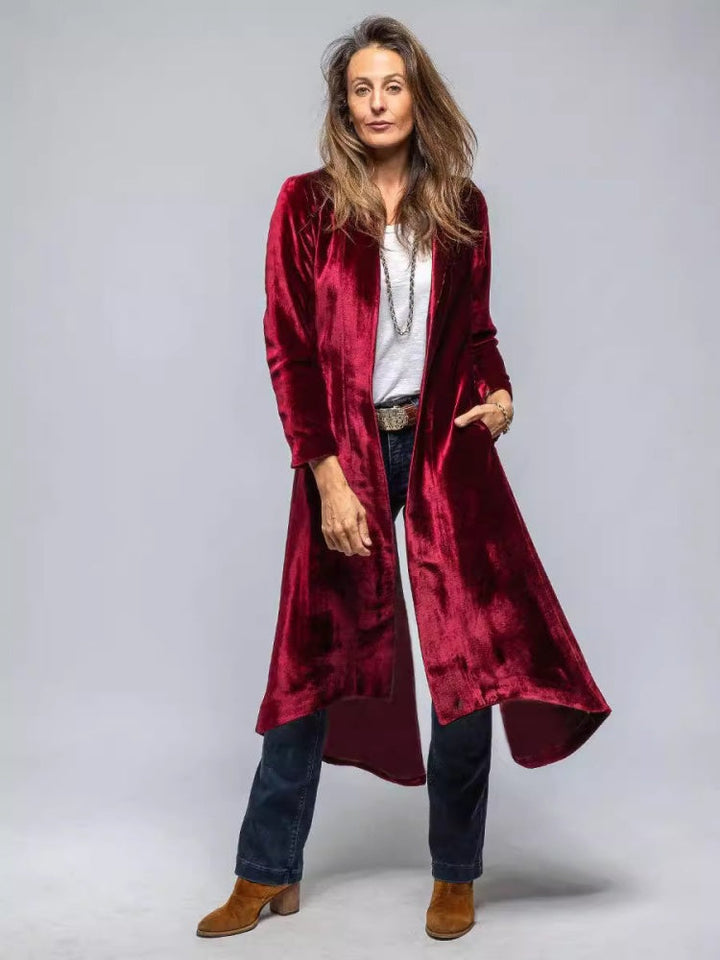 Long Cardigan Trench Coat