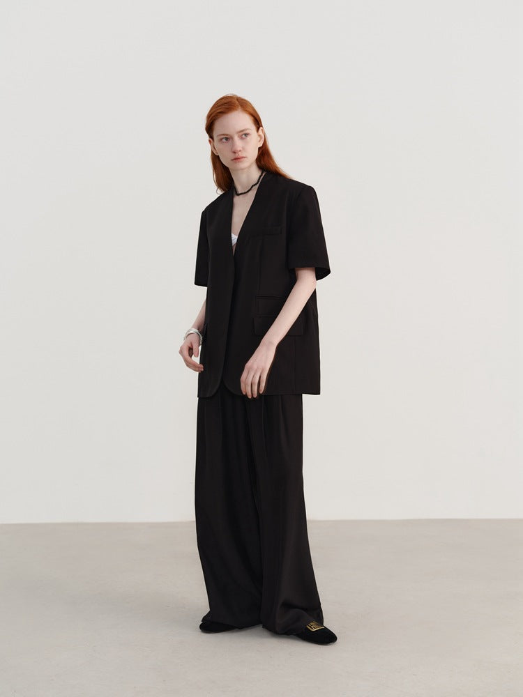 Pleated Relaxed-Fit Trousers