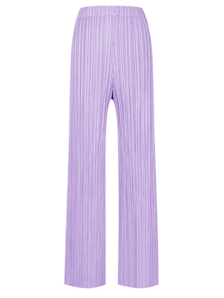 Women's Casual Wide-Leg Pleated Pants