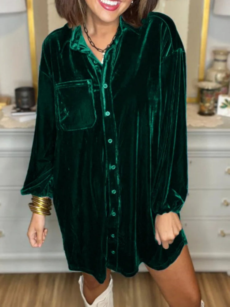 Casual Loose Shirt Dress